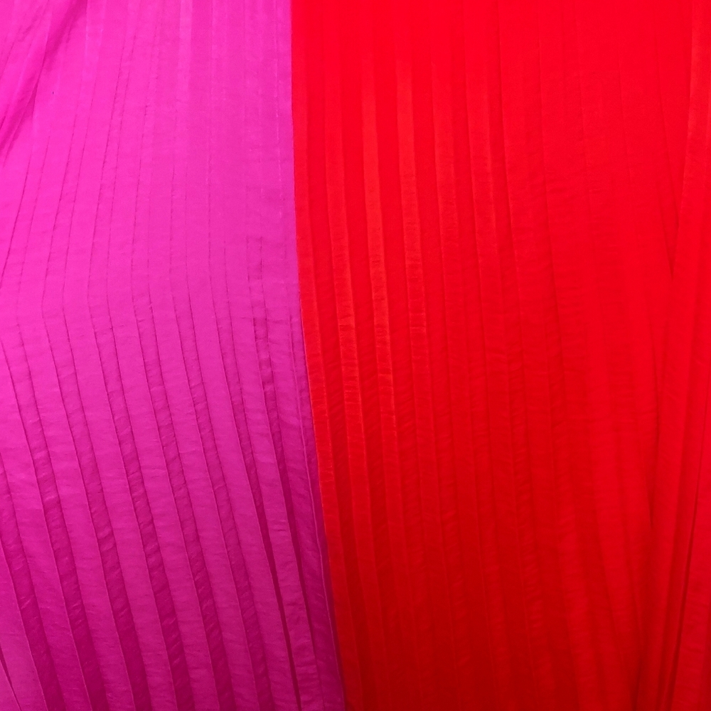 Scoop Pleated Matte Satin Midi Skirt - SZ 22 XXXL - Picture 3 of 4